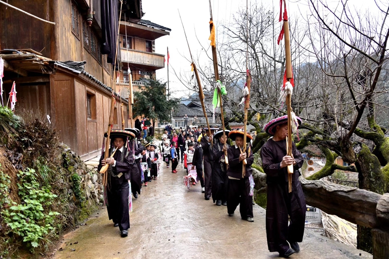 贵州剑河基佑村苗族祭桥节传统民俗活动异彩纷呈