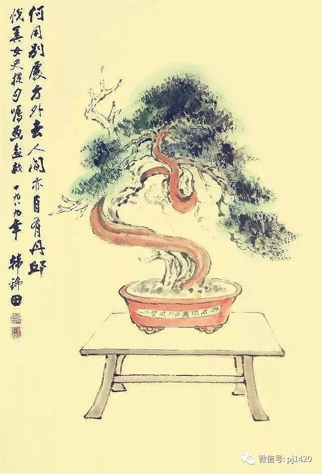 国画中的盆景,另有一番韵味!