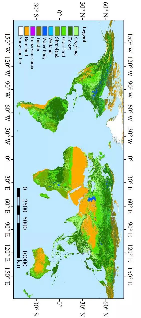 世界最精细全球地表覆盖图,中国绘制!