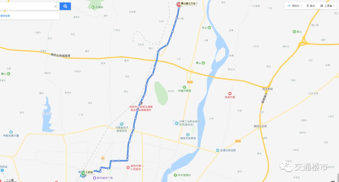 南阳市区最新公交线路图更新到2019年3月