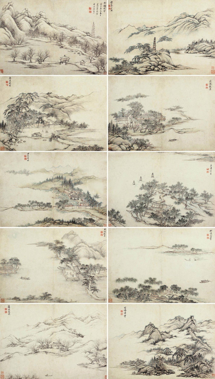 清代画家黄鼎《西湖十景册》 返回搜