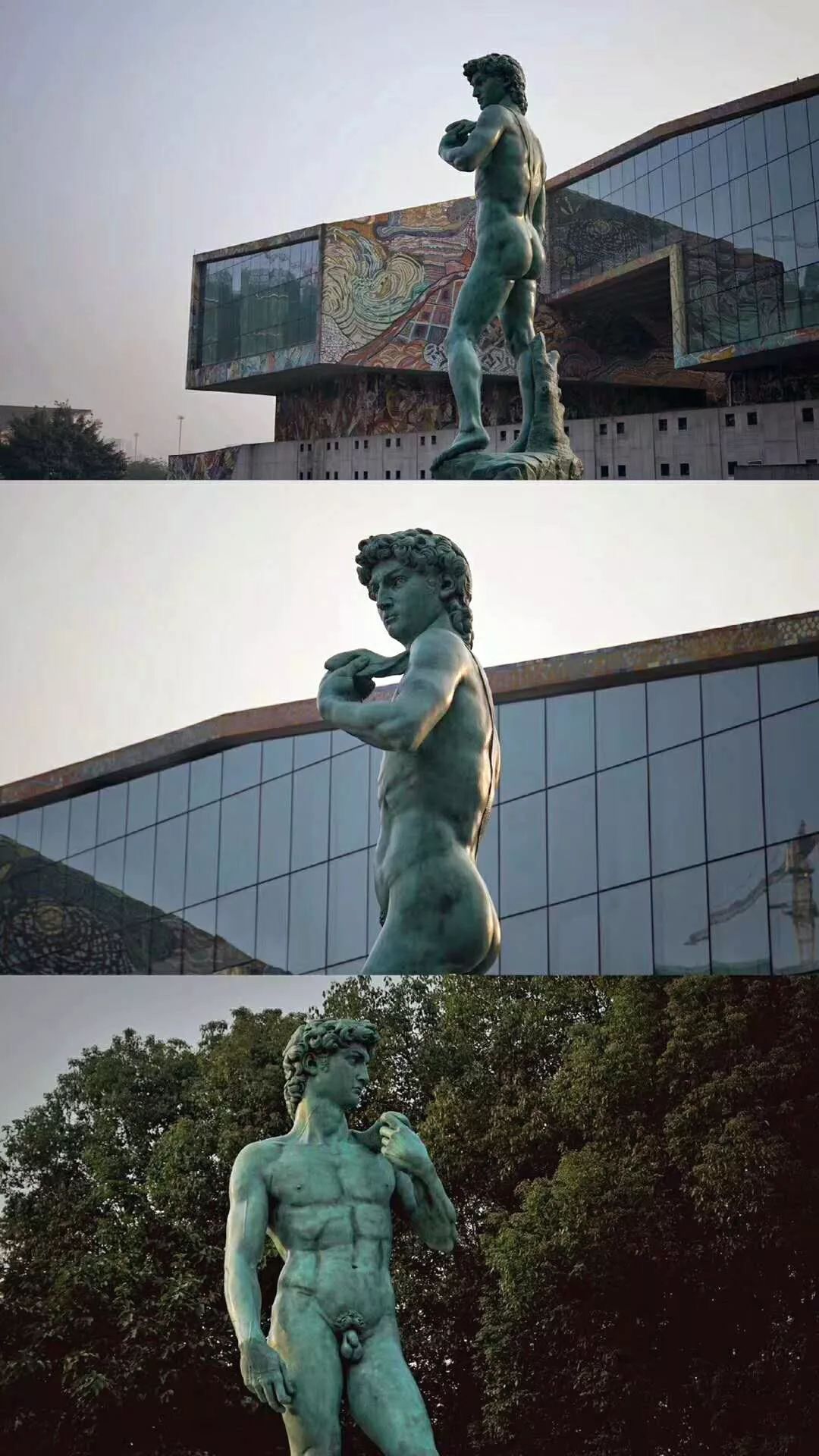 四川美术学院定制的米开朗基罗《大卫》雕塑的原模青铜复制品,经过近