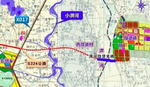 安徽省342省道霍邱段路线示意图,目前霍邱至寿县342省道淠河大桥项目