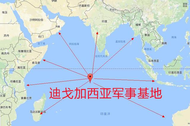 地图看世界关岛迪戈加西亚岛等岛屿是美国航母战略的支点