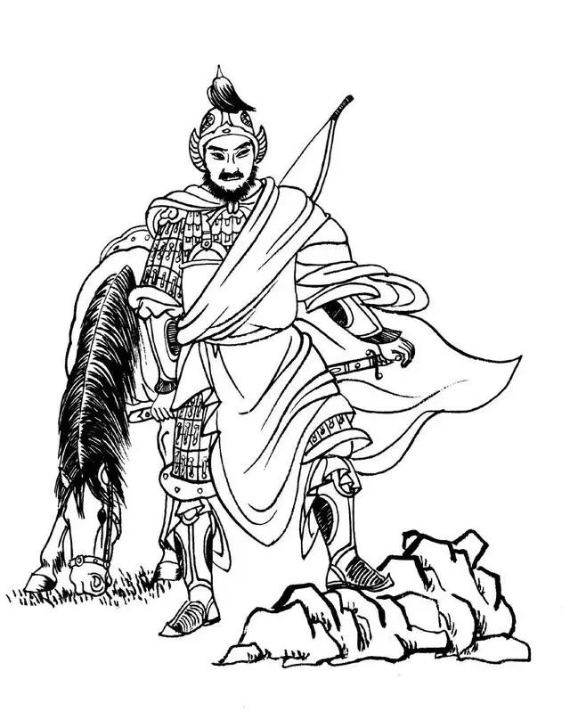 白描中国古代刀马人物图谱