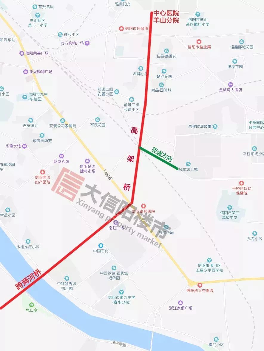 09亿大工程公开招标!信阳市城区将修建一条纵向高架桥大通道!