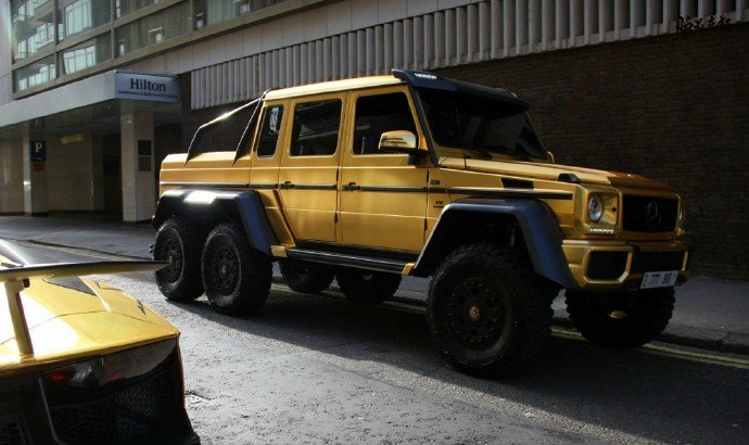 土豪的象征金色奔驰benz g 63 amg 6x6_搜狐汽车_搜狐网