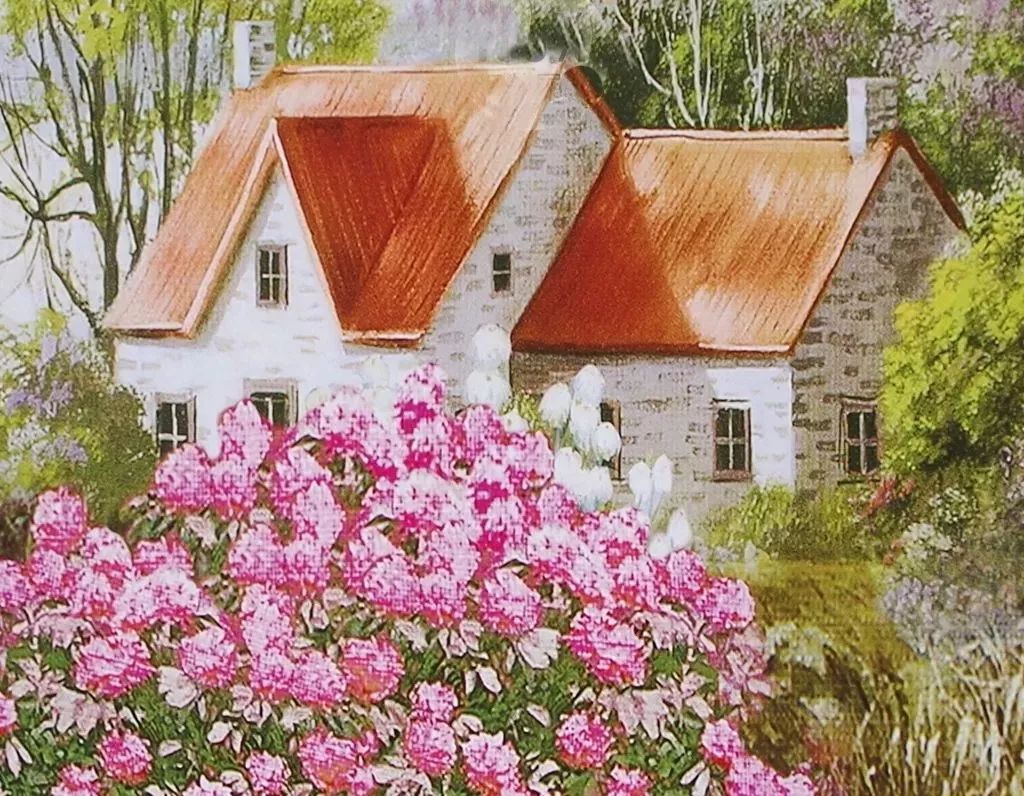 春天已经触手可及 最美妙的事情 莫过于找一个被花海包围的房子 图源