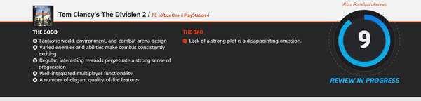 《全境封鎖2》GameSpot臨時評分：9分，戰鬥賊刺激 遊戲 第2張
