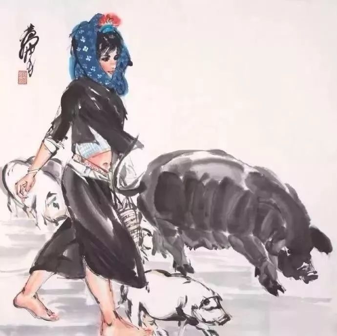 黄胄画猪猪肉好吃亦好画