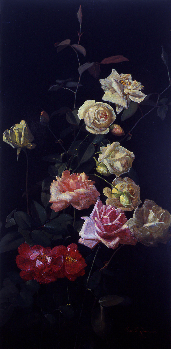 美国画家 george cochran lambdin 花卉油画作品欣赏