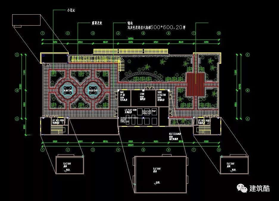 屋顶花园cad施工图景观设计方案95套