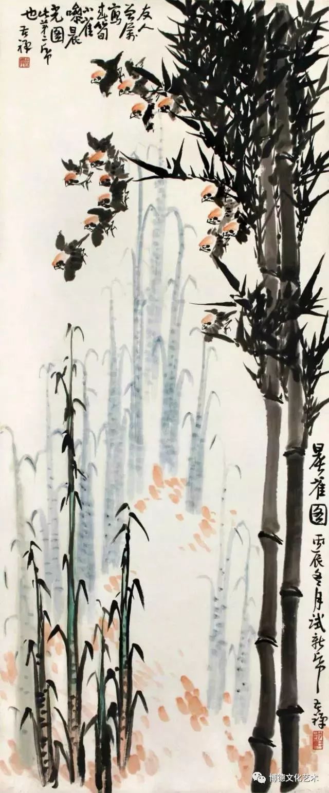 天趣洋溢,活色生香--花鸟画宗师李苦禅作品欣赏