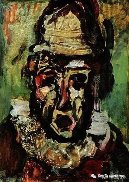 "继伦勃朗之后最伟大的宗教画家"乔治·鲁奥 georges rouault_小丑