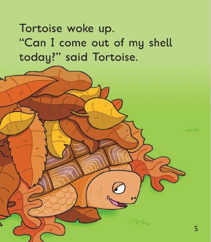 他是怎么醒过来的呢 tortoise was asleep in his shell. zzzz!zzzz!