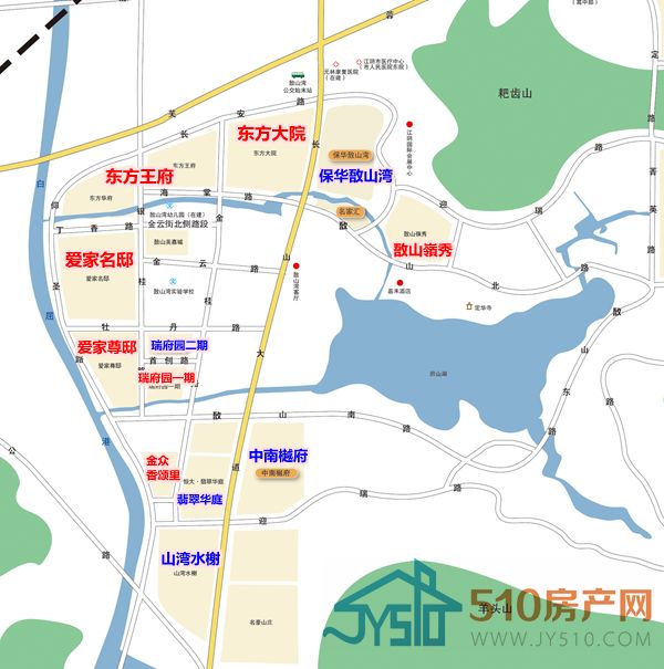 南→西匝道在迎瑞路北侧落地 这样一来,现有的长山大道地上一段也会