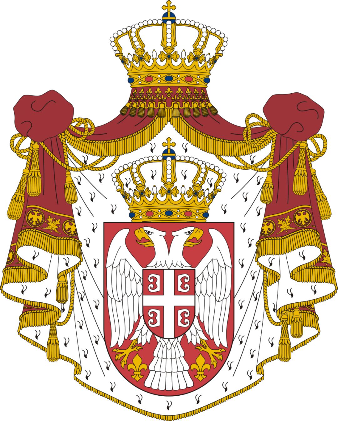 双头鹰标识常见于欧洲多国徽章和旗帜上大部分源自拜占庭帝国的国徽