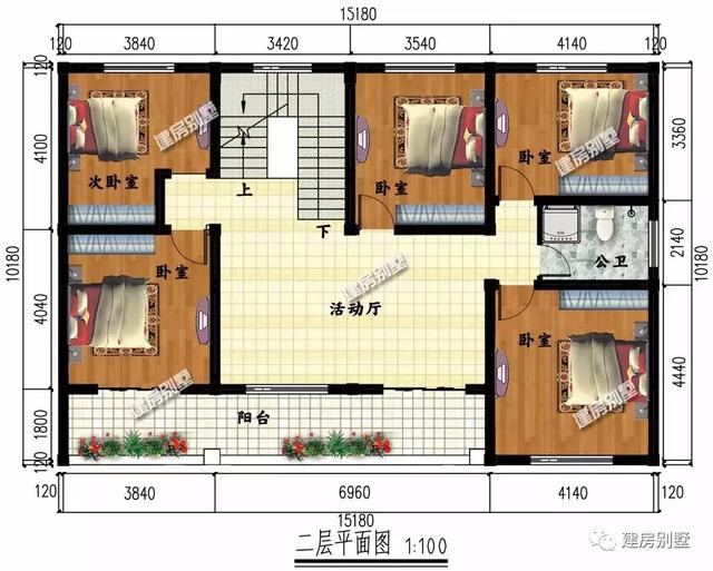 18米农村别墅,8间卧室,室外空间也多