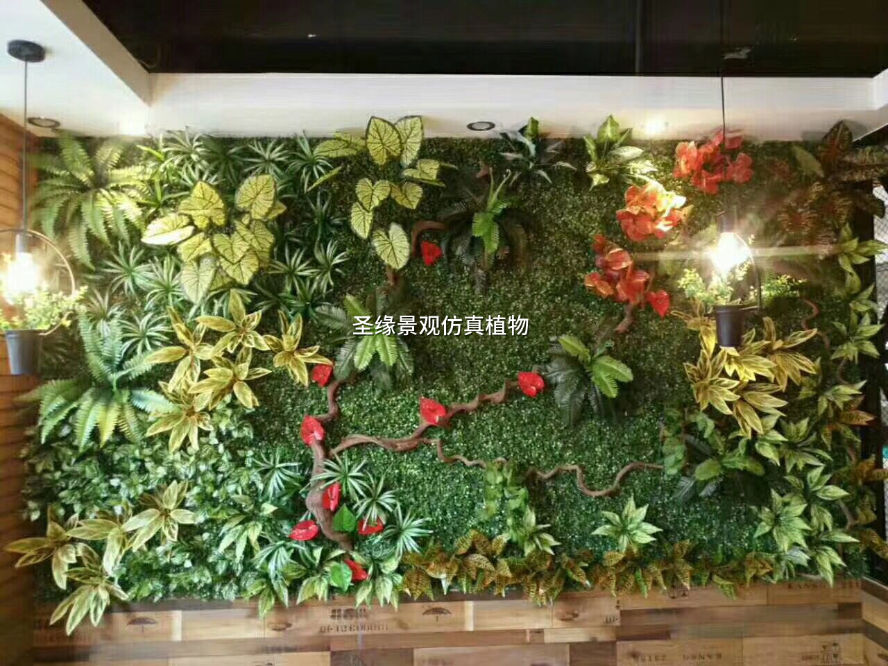 圣缘景观仿真植物墙|越南chic-land层级绿植酒店