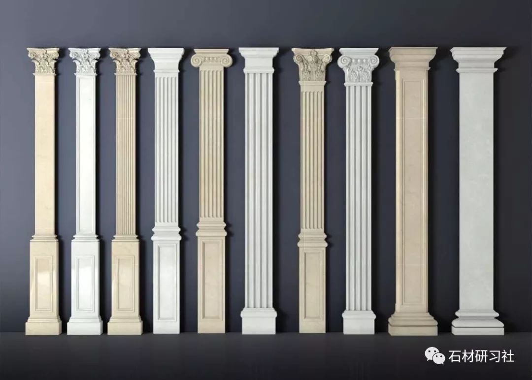 石材圆柱罗马柱的加工安装及案例大全