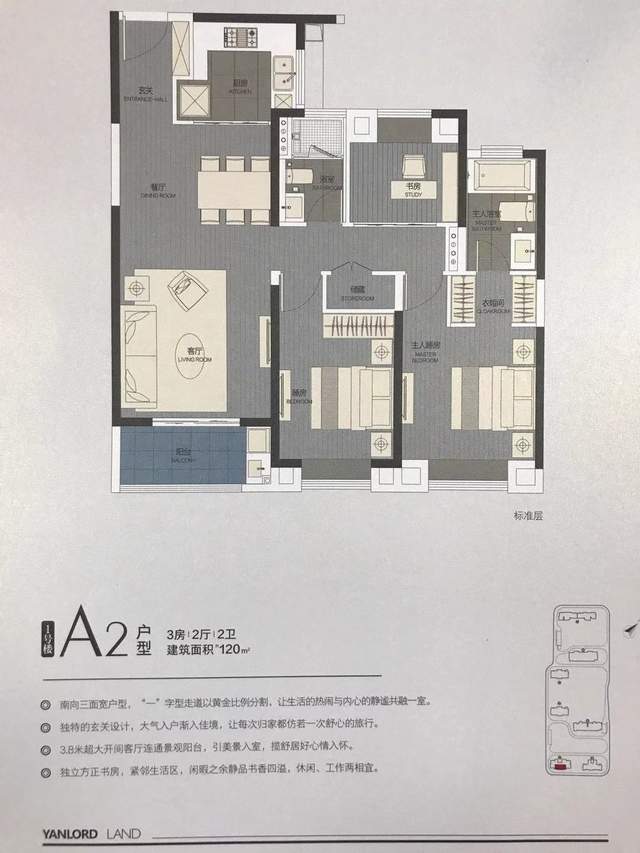 先说户型,仁恒公园世纪即将推出三个户型,分别是 120平,133平,144平