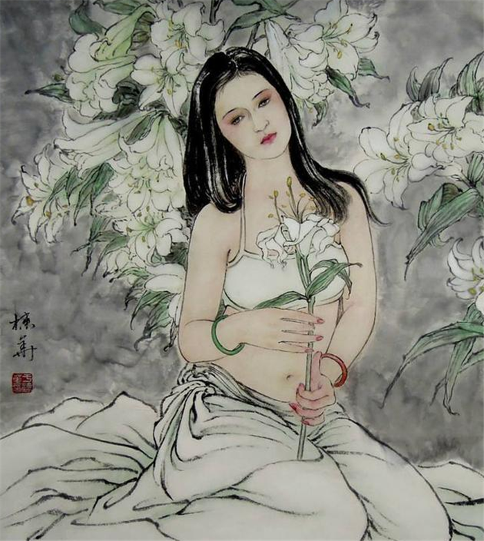 欣赏当代国画水墨美女 探讨传统水墨画对当代艺术的影响 绘画