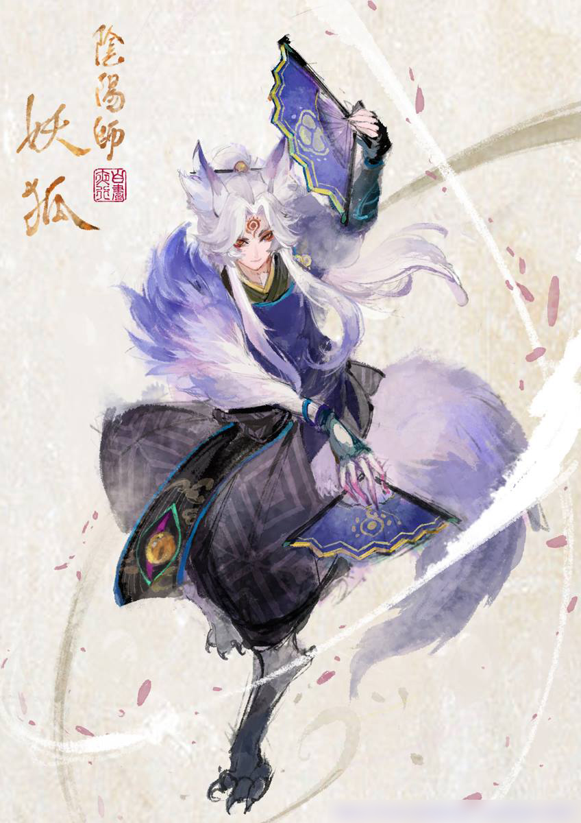 台湾画师一组画风潇洒的阴阳师同人插画!这位画师对阴阳师是真爱