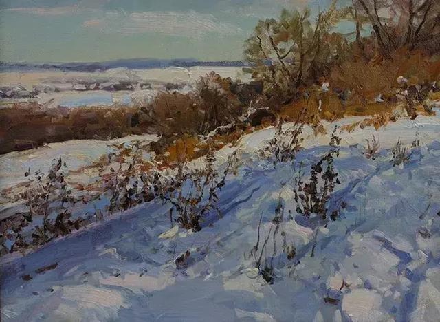 俄罗斯画家alexanderbabich雪景油画