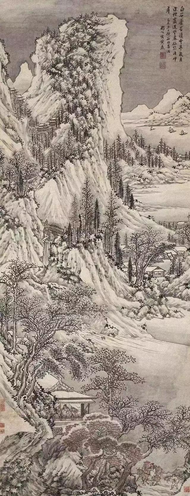 蓝瑛 《仿王维雪景山水》