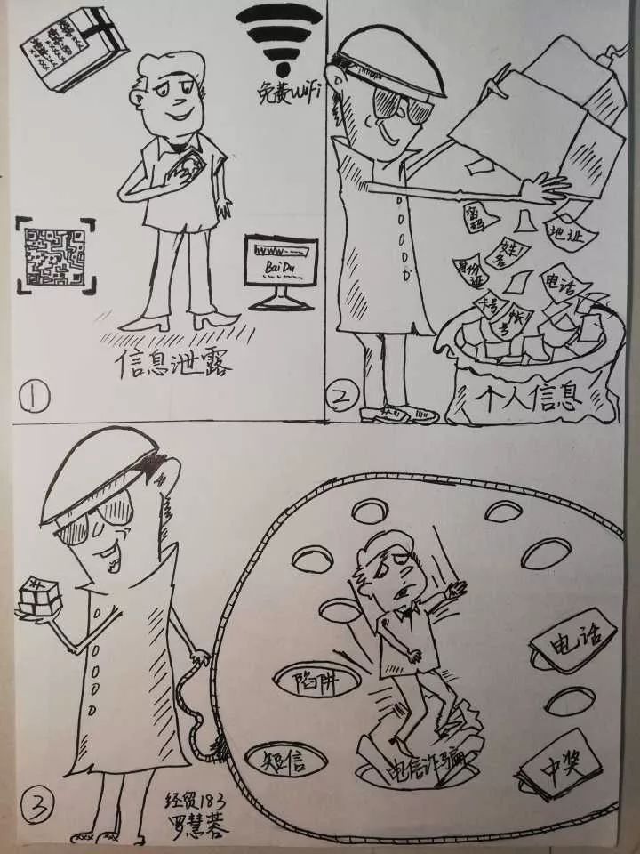 纪保部|安全漫画海报设计大赛_诈骗