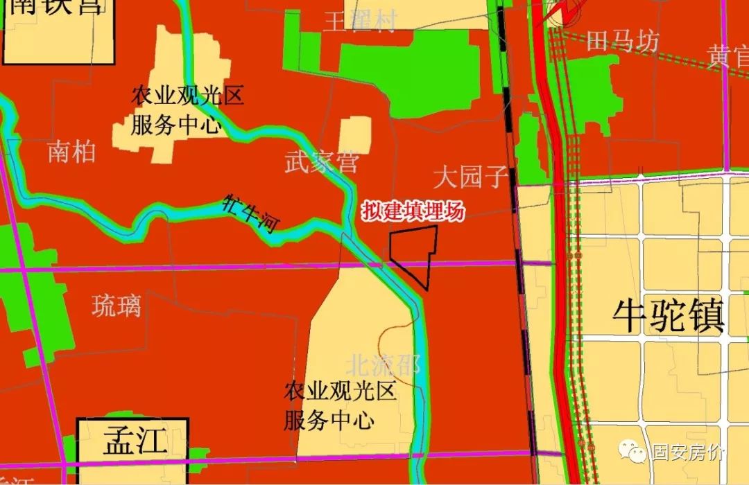 《河北省固安县城乡总体规划(2013-2030年)》确定在牛驼镇和渠沟乡