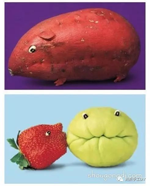 水果蔬菜创意diy图片 手工制作出可爱动物