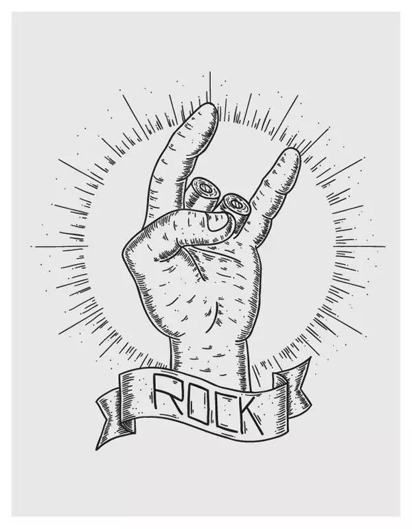 ▽the rock"n roll hand