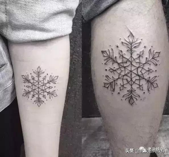 纹身素材第——雪花纹身图案