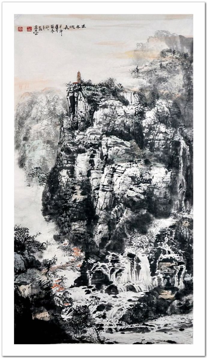 太行情愫 -- 中国画家施贞泉水墨山水画作品赏析