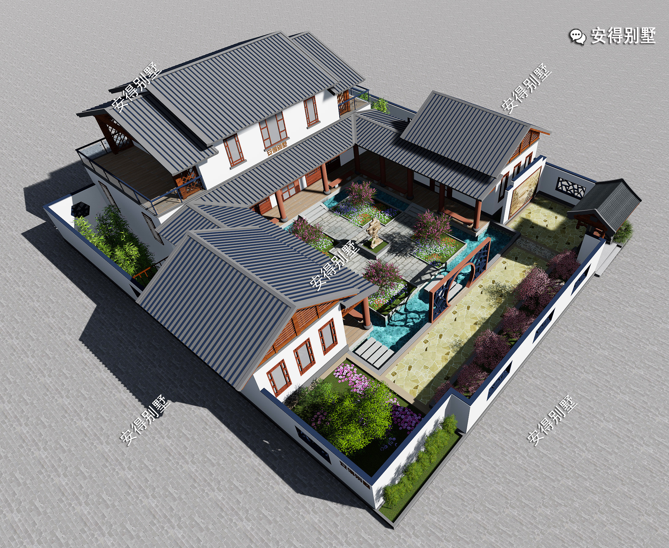 QH2048欧式二层小户型简约农村自建别墅设计图欧式小别墅设计图纸自建房 - 青禾乡墅科技