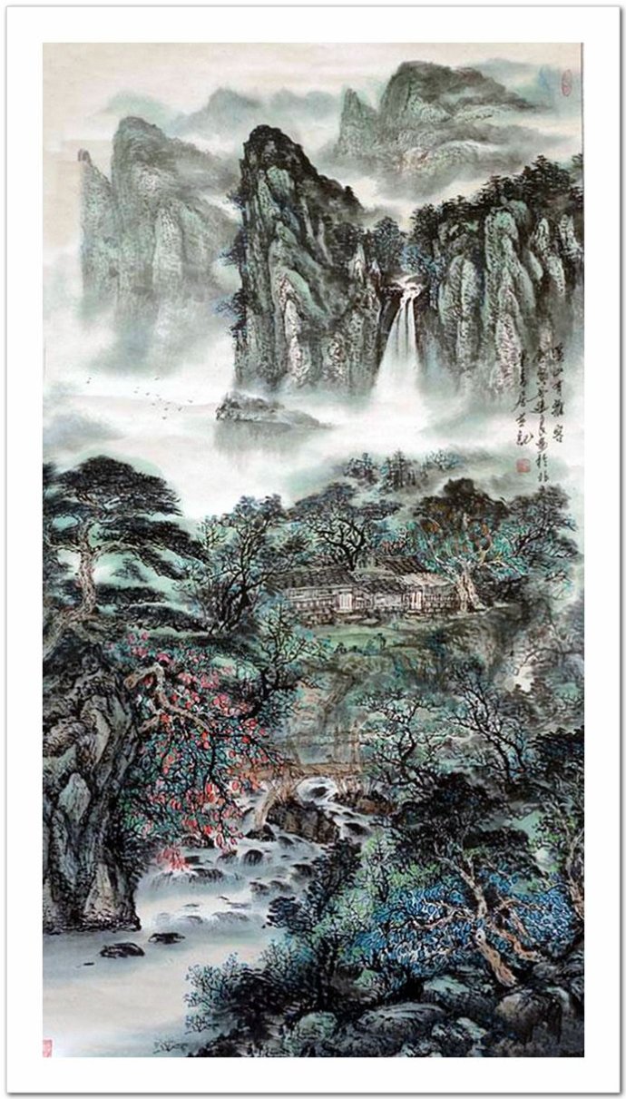 恢弘壮美 -- 中国画家吴进良彩墨山水画作品赏析