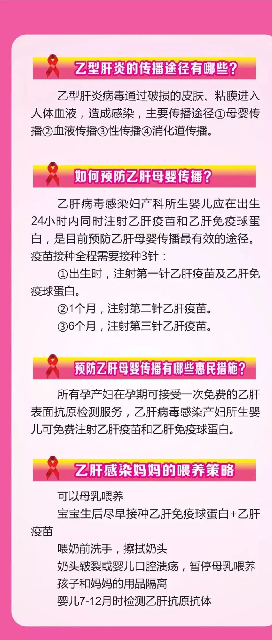 【科普】预防艾滋病,梅毒和乙肝母婴传播小知识