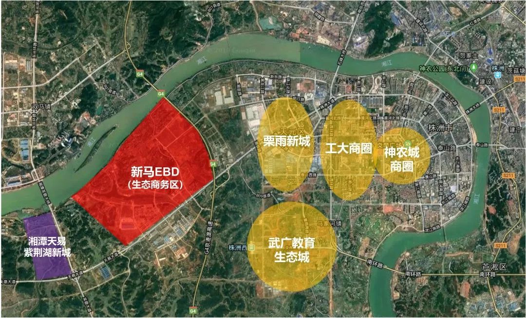 株洲与湘潭融城的核心片区之一,同时,湘潭亦在新马ebd一路之隔规划了