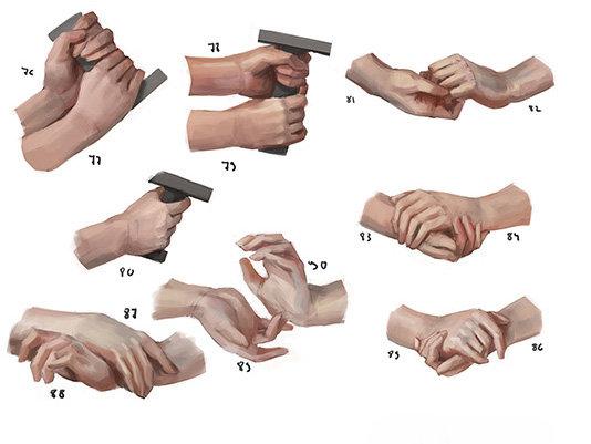 手的动作与姿势绘画大全，100种手势参考！