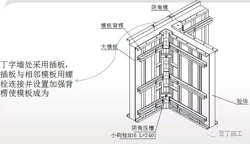 丁字墙节点