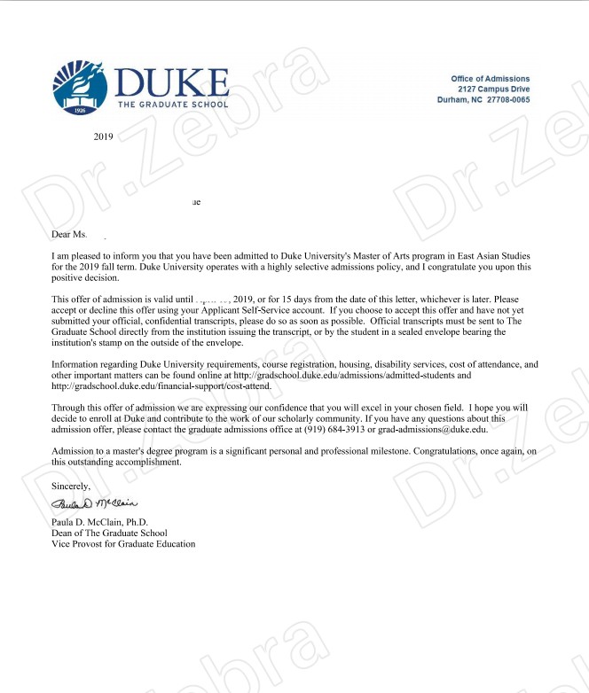 Duke University, MA in East Asian Studies,杜克大学,东亚研究硕士