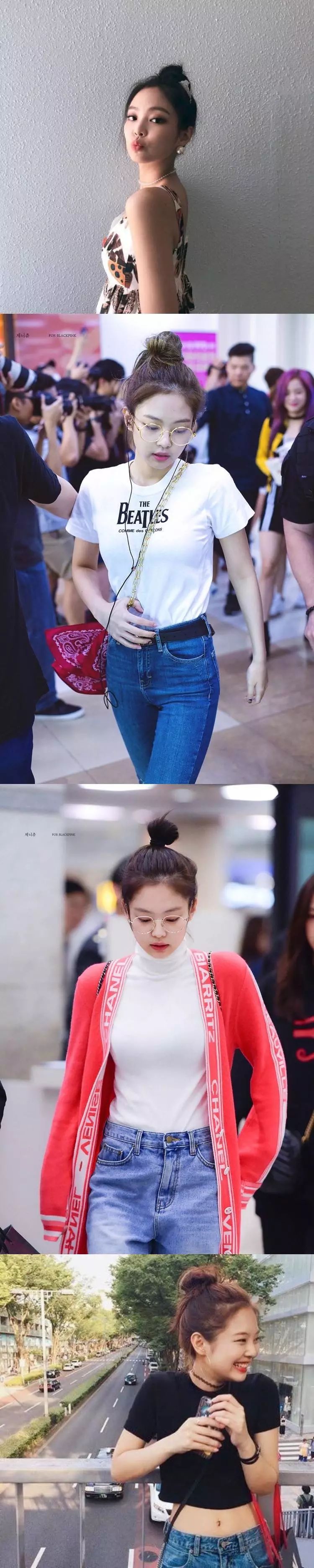 jennie的c位发型秀