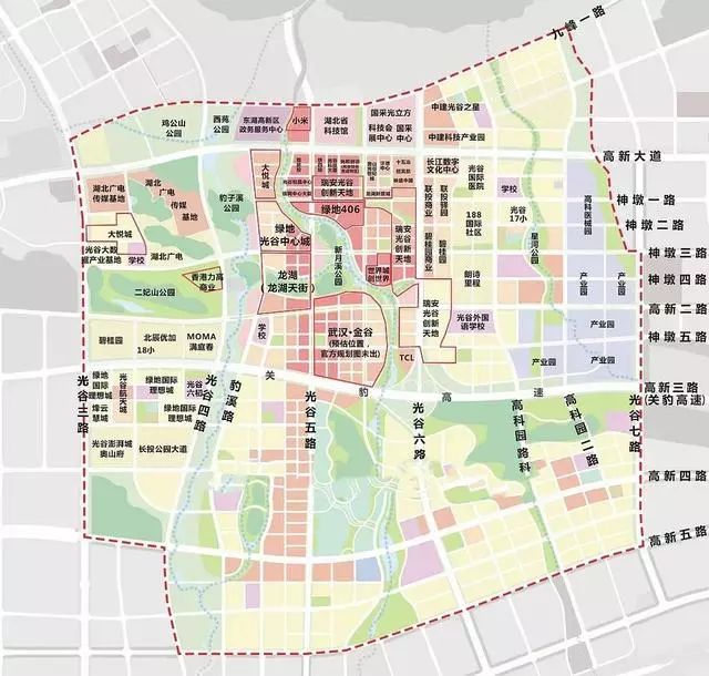 光谷中心区域项目规划(来源:高楼迷)