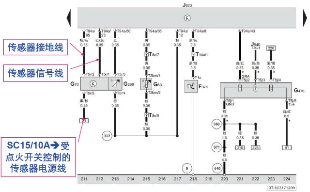 汽修案例大众质量或容积式空气流量电路范围性能