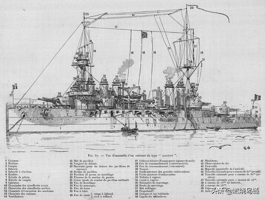 最强大的过时军舰,法国终极前无畏舰——"丹东"级战列