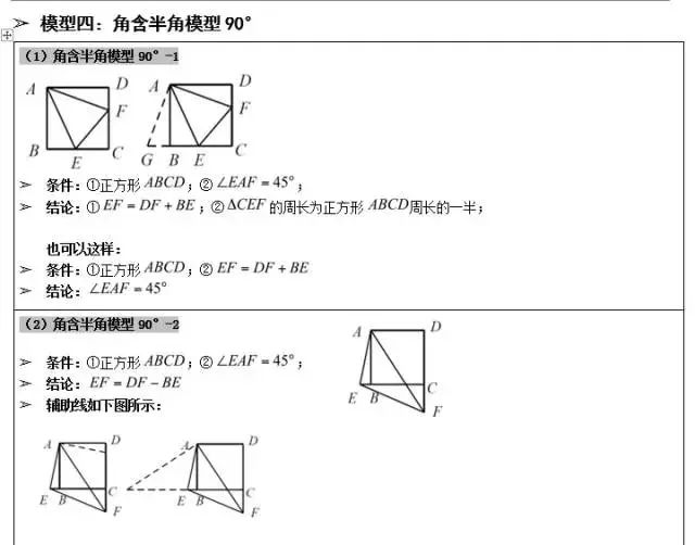 初中数学几何模型