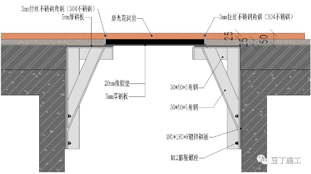 地面检修口节点剖面图