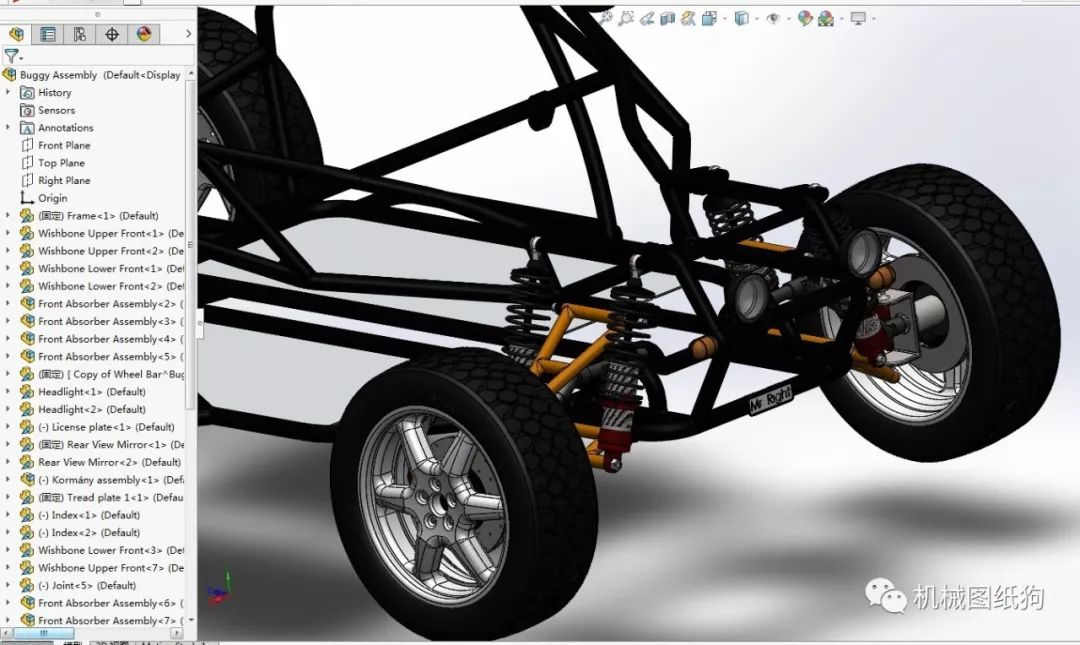 【卡丁赛车】offroad buggy越野钢管车框架模型3d图纸