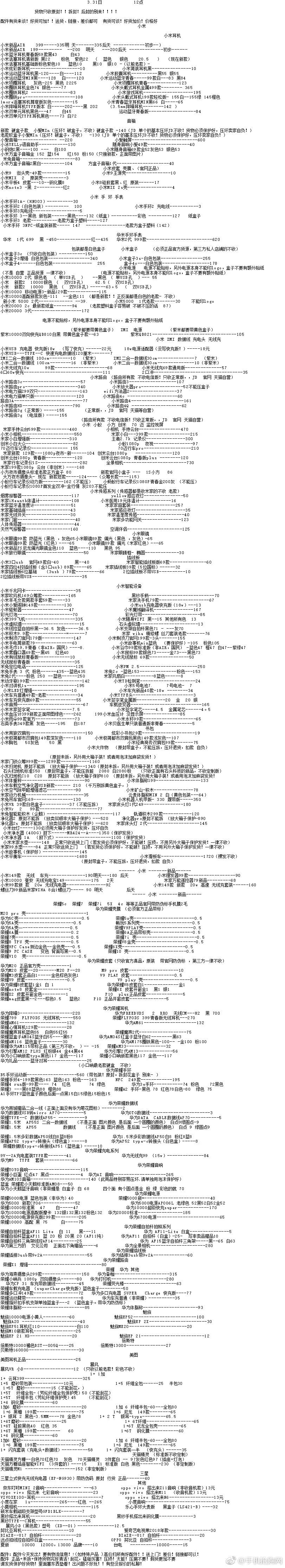 3月31日現貨報價，僅供參考 科技 第5張